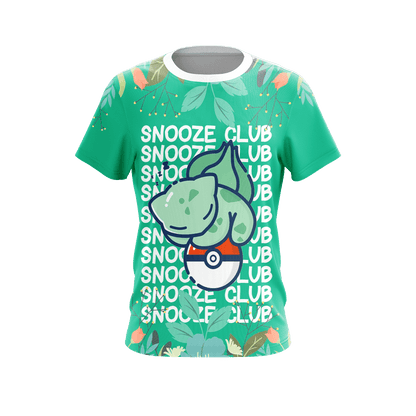 Pokemon - Bulbasaur Snooze Club Unisex 3D T-shirt