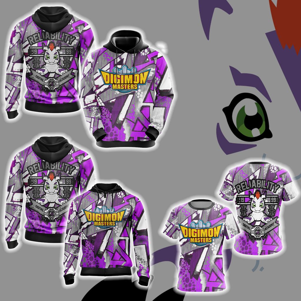 Digimon Master Reliability Unisex Zip Up Hoodie