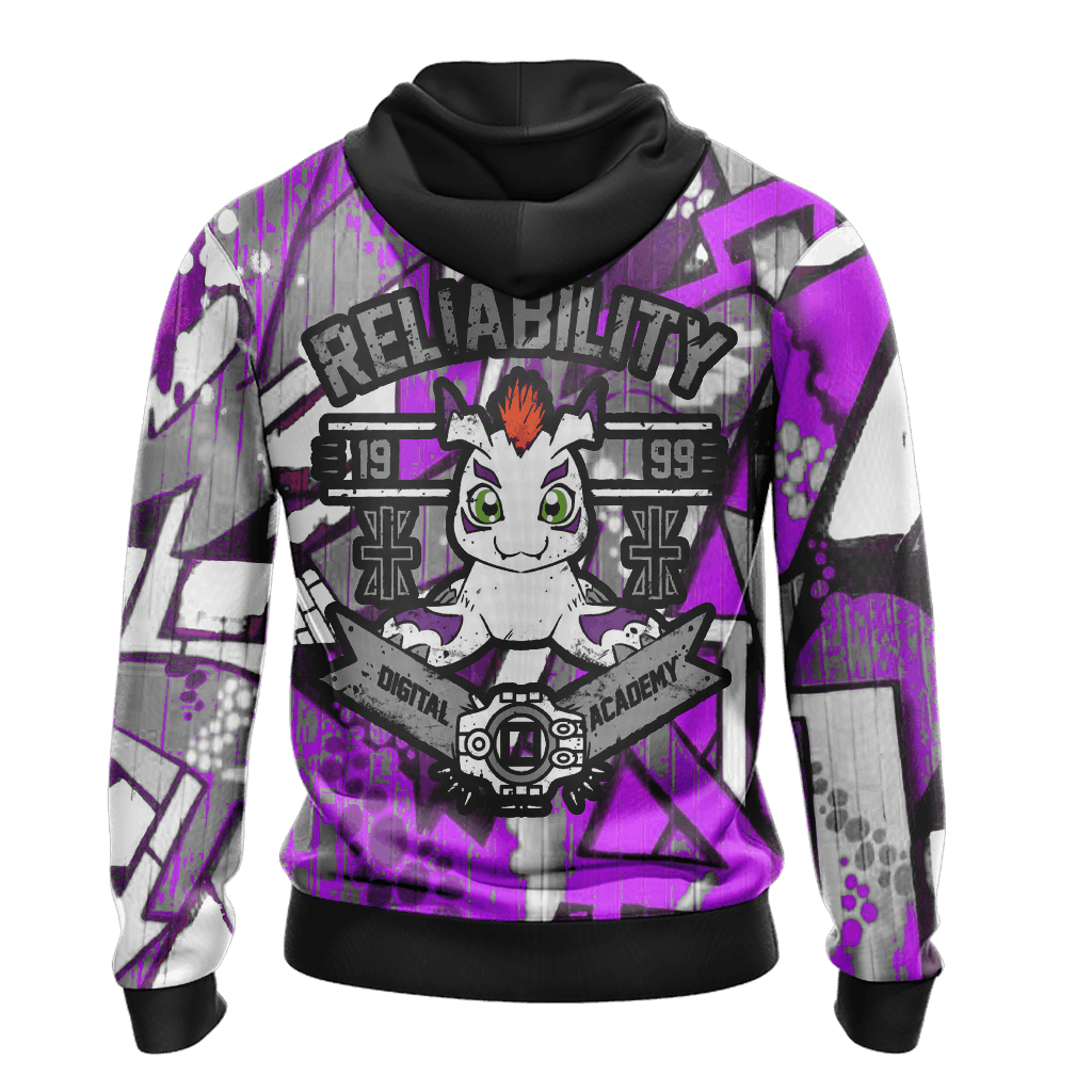 Digimon Master Reliability Unisex Zip Up Hoodie