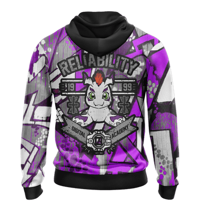 Digimon Master Reliability Unisex Zip Up Hoodie