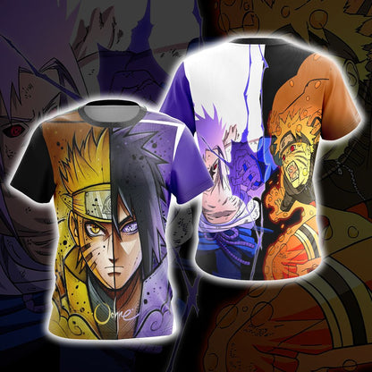 Naruto And Sasuke New Style 3D T-shirt T-shirt