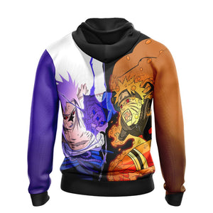 Naruto And Sasuke New Style Unisex Zip Up Hoodie