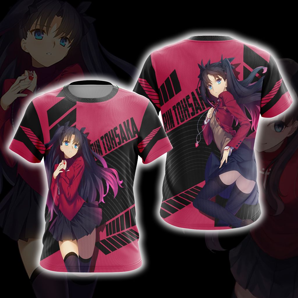 Fate/Stay Night - Unlimited Blade Works Rin Tohsaka 3D T-shirt - WackyTee