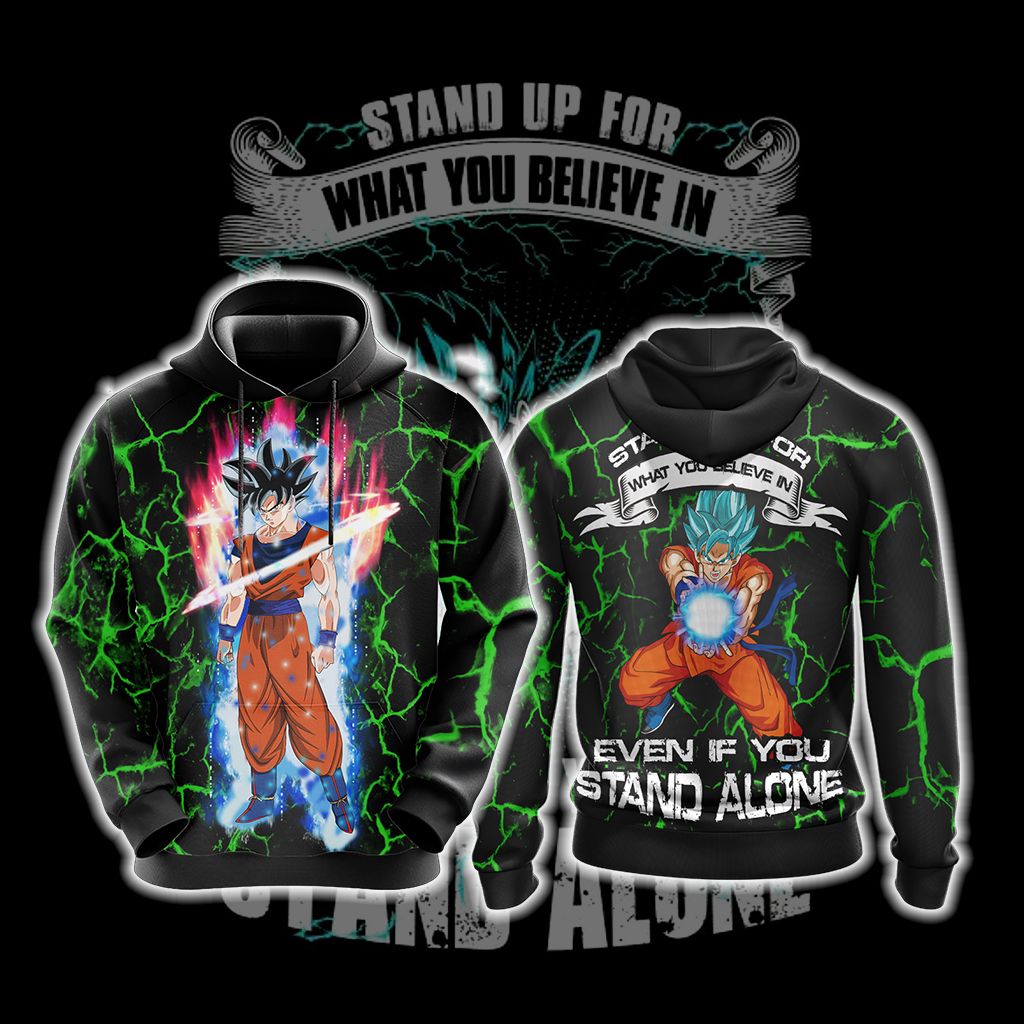 Goku - Stand Up For What You Believe Unisex 3D Hoodie