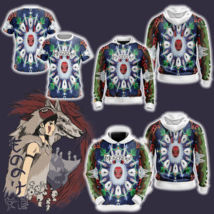 Princess Mononoke New Style Unisex Zip Up Hoodie