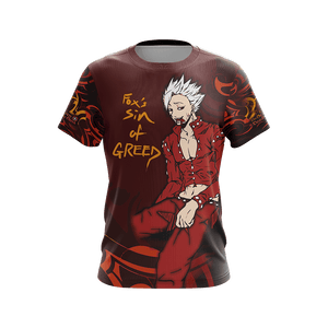 The Seven Deadly Sins Ban Sin Of Greed 3D T-shirt