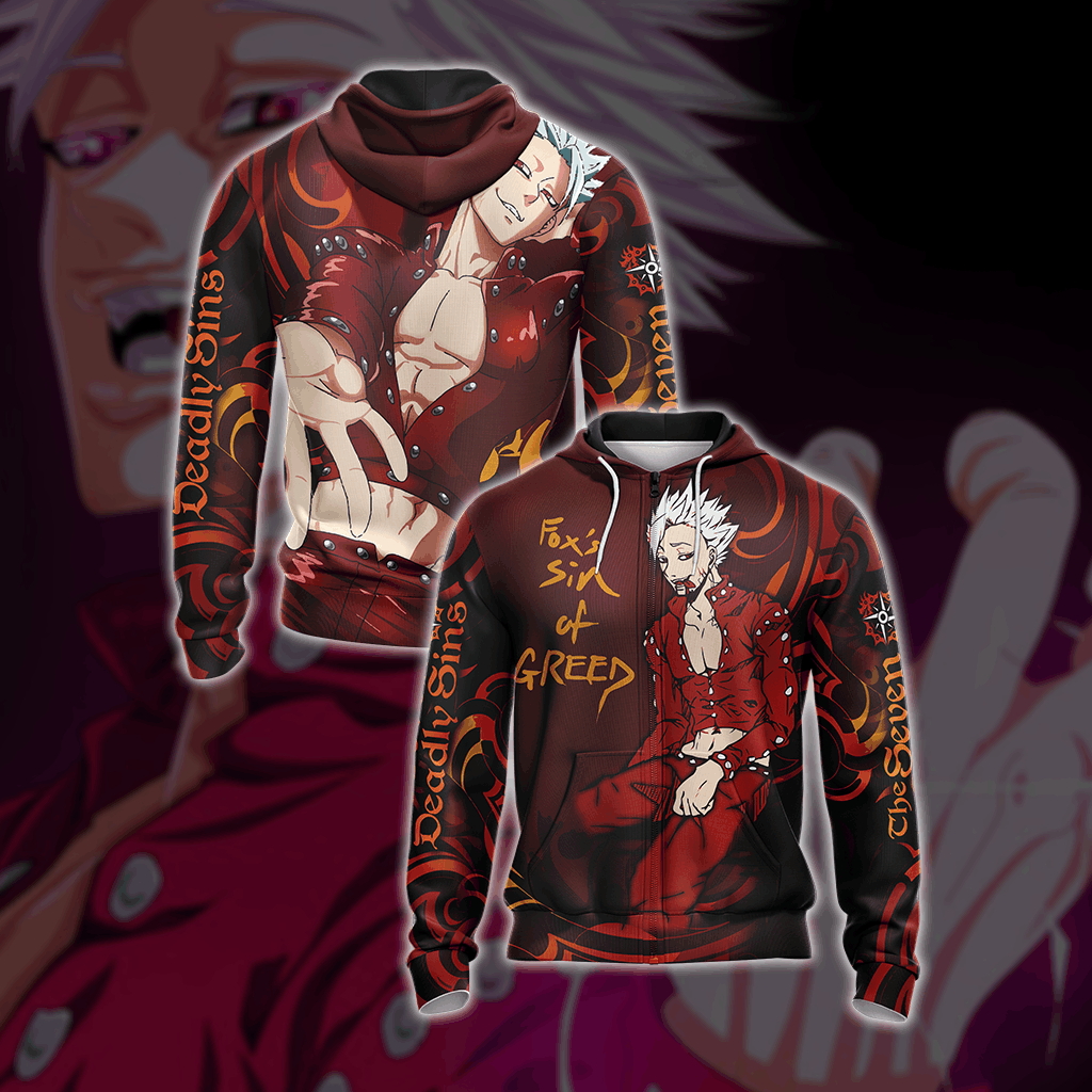 The Seven Deadly Sins Ban Sin Of Greed Zip Up Hoodie