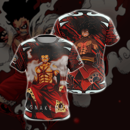 One Piece Luffy Snakeman Unisex 3D T-shirt T-shirt