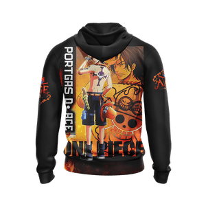 One Piece Portgas D. Ace New Unisex Zip Up Hoodie
