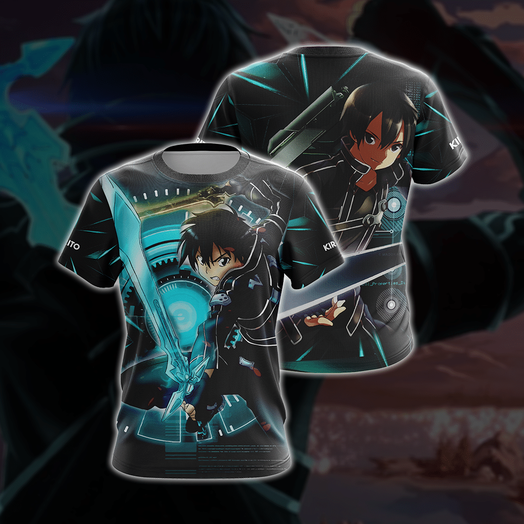 Sword Art Online - Kirito New Look Unisex 3D T-shirt