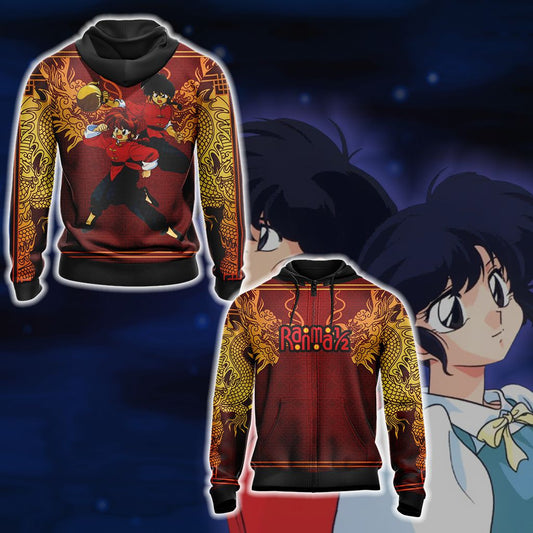 Ranma ½ Ranma New Zip Up Hoodie