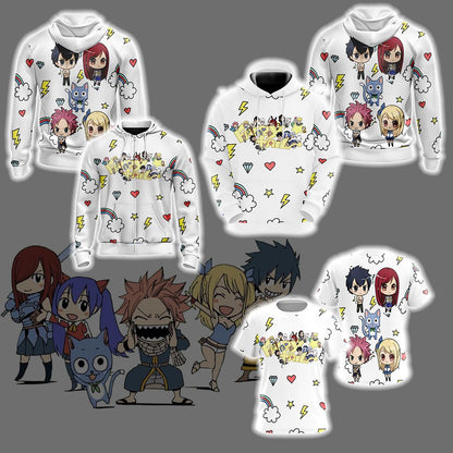 Fairy Tail Chibi Unisex 3D T-shirt