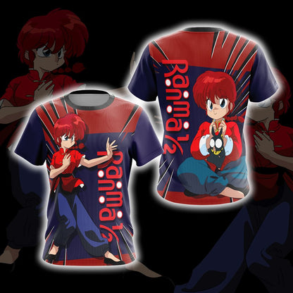 Ranma ½ Cute Unisex 3D T-shirt T-shirt