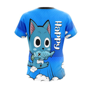 Fairy Tail Happy Unisex 3D T-shirt