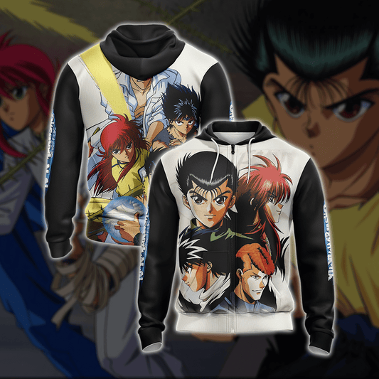 Yu Yu Hakusho Characters Unisex Zip Up Hoodie