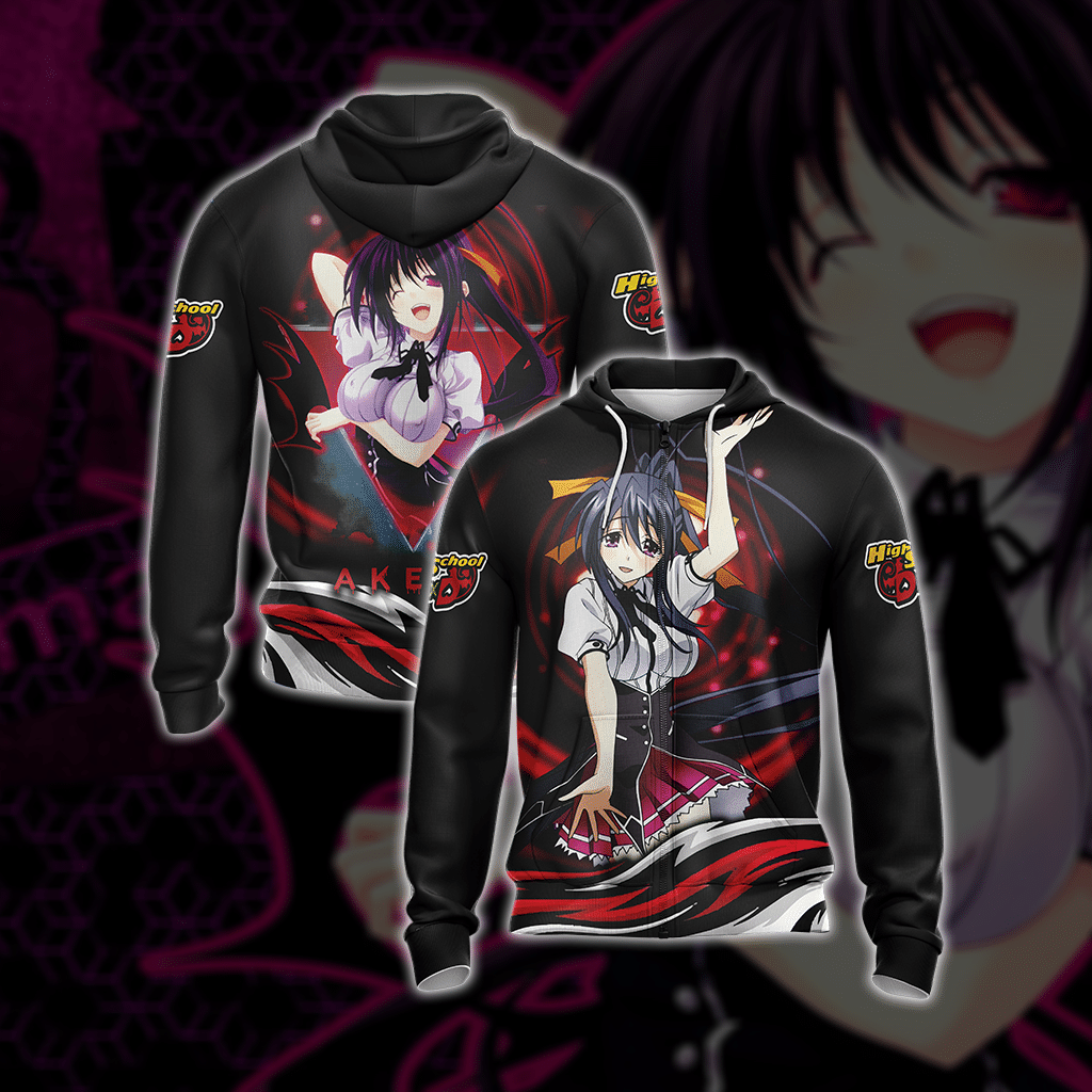 Highschool DxD - Akeno Himejima Unisex Zip Up Hoodie