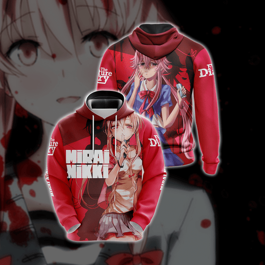 Future Diary - Mirai Nikki New Version Unisex 3D Hoodie