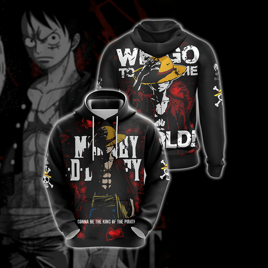 Monkey D. Luffy - I'm Gonna Be The King Of The Pirates Unisex 3D Hoodie