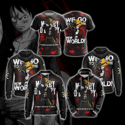 Monkey D. Luffy - I'm Gonna Be The King Of The Pirates Unisex 3D T-shirt