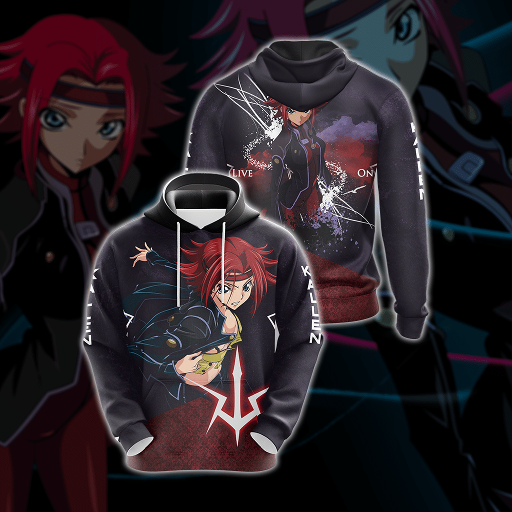 Code Geass - Kallen Unisex 3D Hoodie - WackyTee