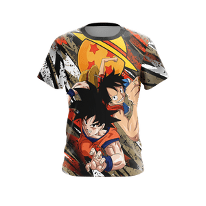 Dragon Ball x One Piece - Happy Halloween Unisex 3D T-shirt