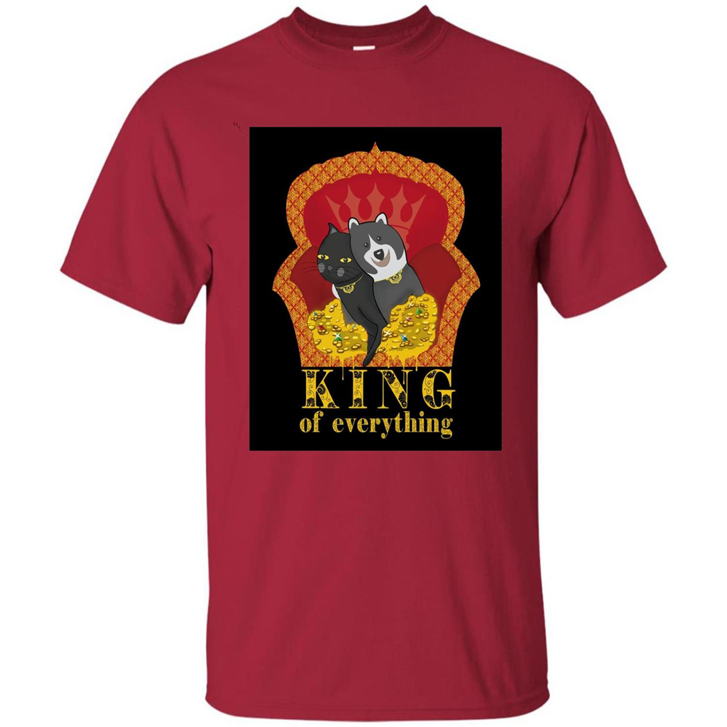 Cats And Dogs Lovers T-shirt King Of Everything Cardinal