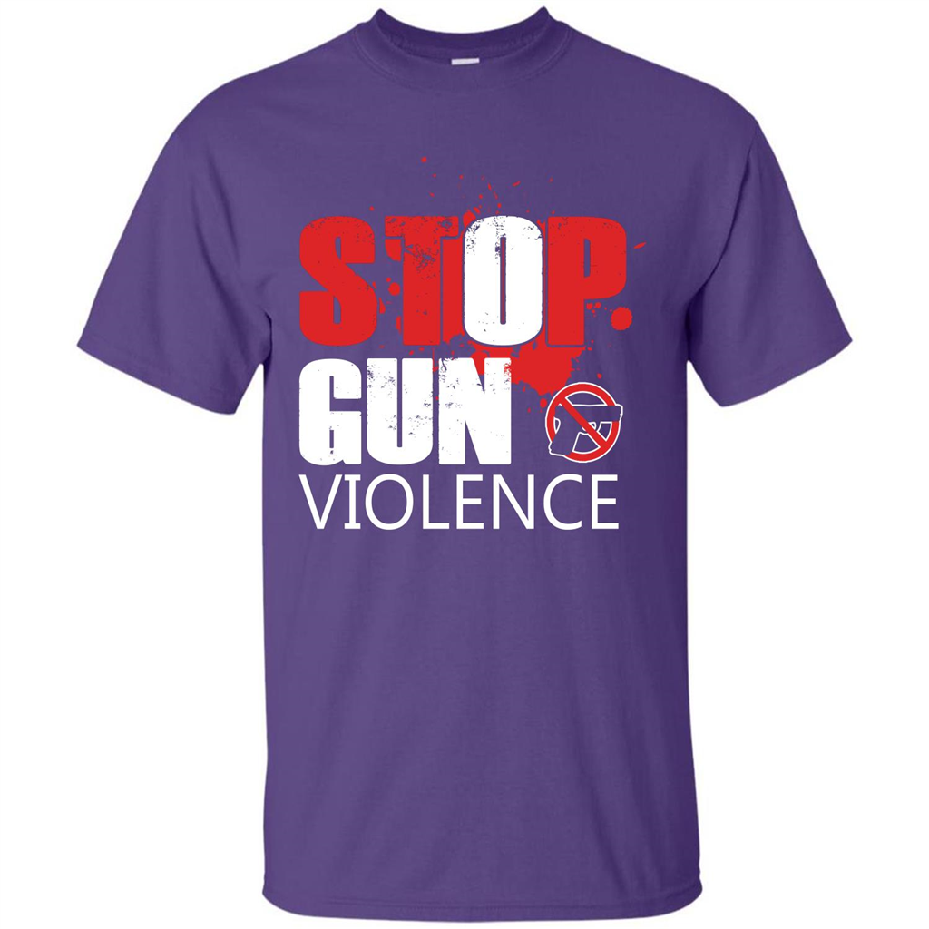 Gun T-shirt Stop Gun Violence T-shirt Purple