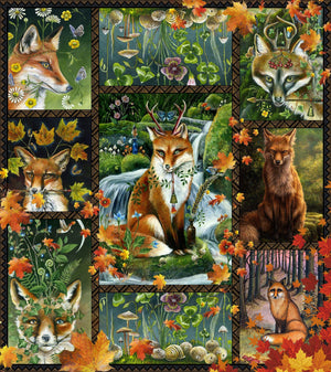 Beautiful Spring Fox In The Jungle 3D Bed Set