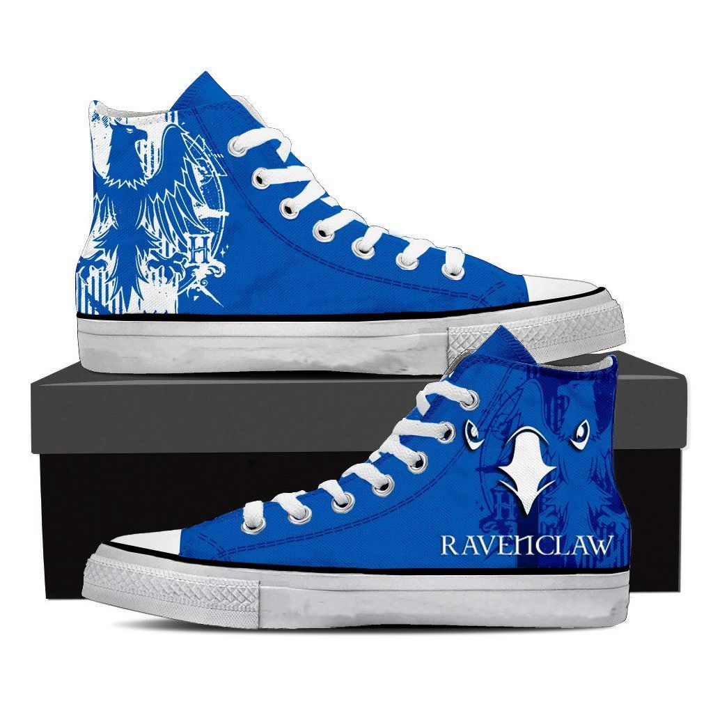 Quidditch Harry Potter Hogwarts House Gryffindor Slytherin Ravenclaw Hufflepuff High Top Shoes