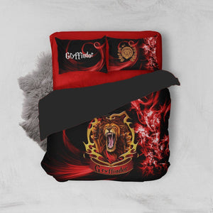 Harry Potter Hogwarts House Gryffindor Slytherin Ravenclaw Hufflepuff Bed Set