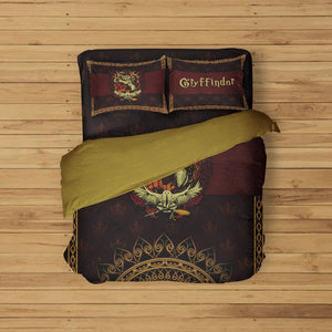 Mandala Harry Potter Hogwarts House Gryffindor Slytherin Ravenclaw Hufflepuff Bed Set