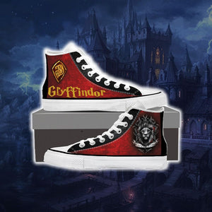 Harry Potter Hogwarts House Gryffindor Slytherin Ravenclaw Hufflepuff High Top Shoes