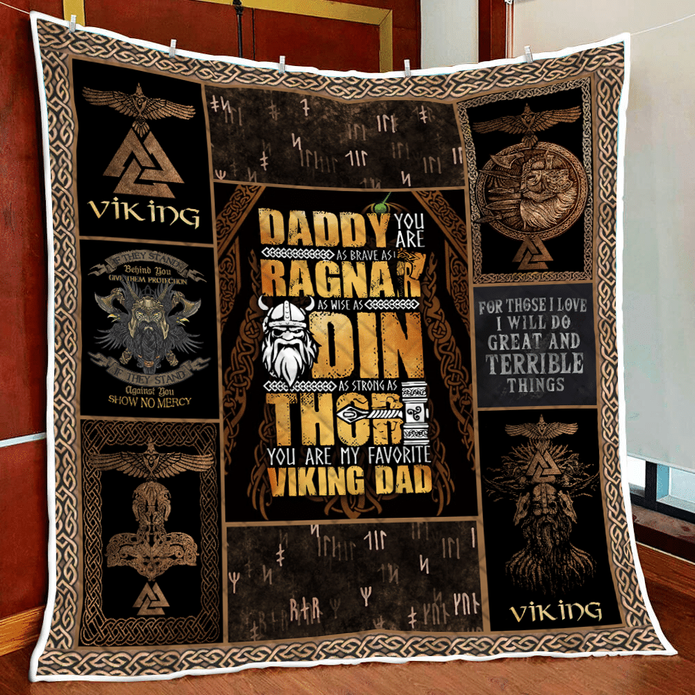 Viking Dad 3D Quilt Set Quilt Set