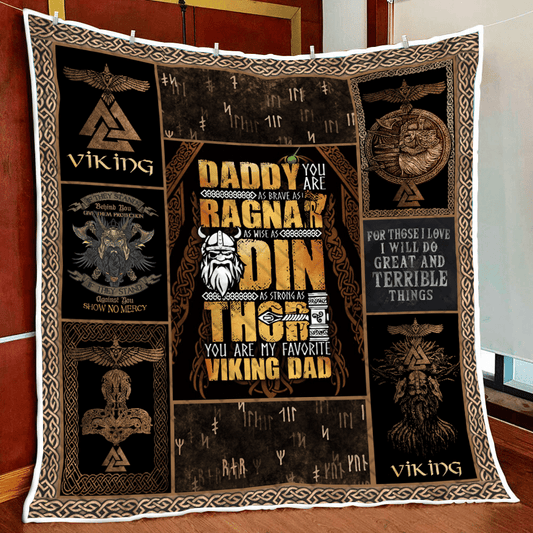 Viking Dad 3D Quilt Set Quilt Set