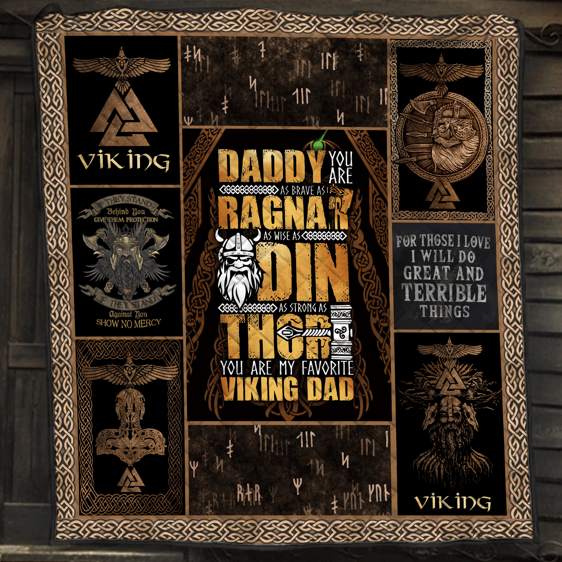 Viking Dad 3D Quilt Set