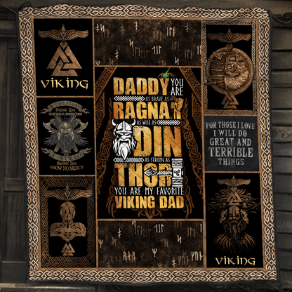 Viking Dad 3D Quilt Set