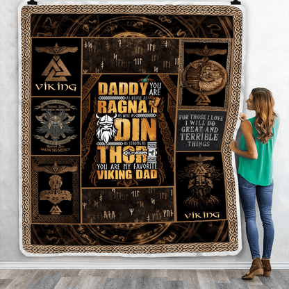 Viking Dad 3D Throw Blanket