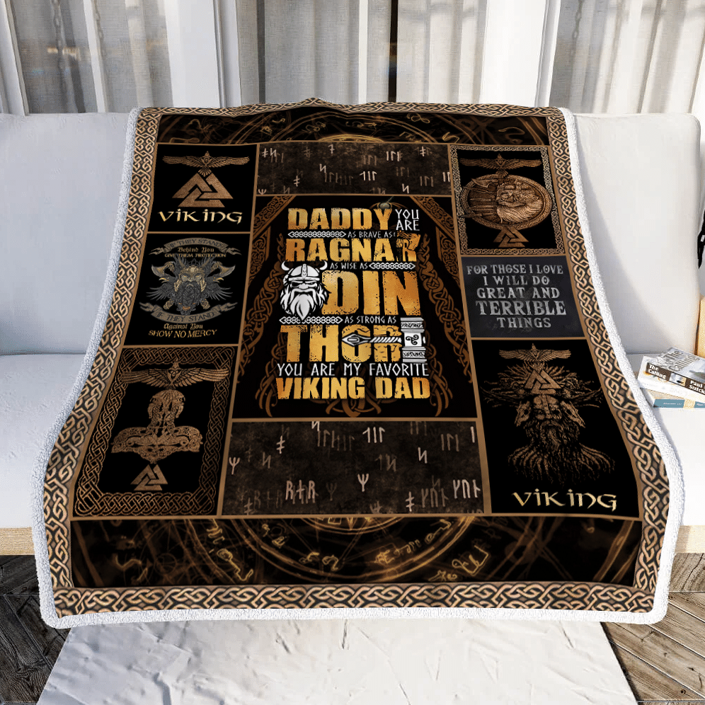 Viking Dad 3D Throw Blanket