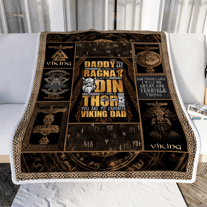 Viking Dad 3D Throw Blanket