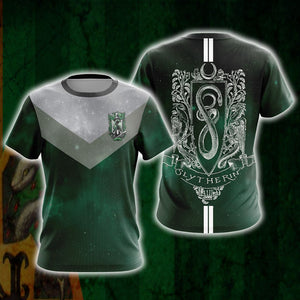 Harry Potter Hogwarts House Slytherin Unisex 3D T-shirt