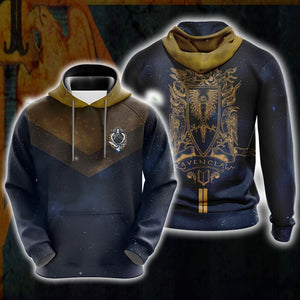 Harry Potter Hogwarts House Ravenclaw Unisex 3D Pullover Hoodie