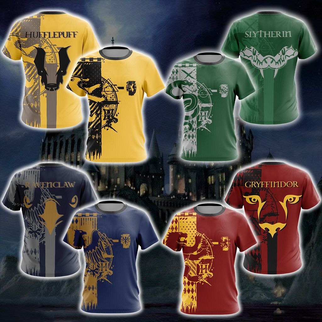Quidditch Harry Potter Hogwarts House Gryffindor Slytherin Ravenclaw Hufflepuff Unisex 3D T-shirt Zip Hoodie Pullover Hoodie