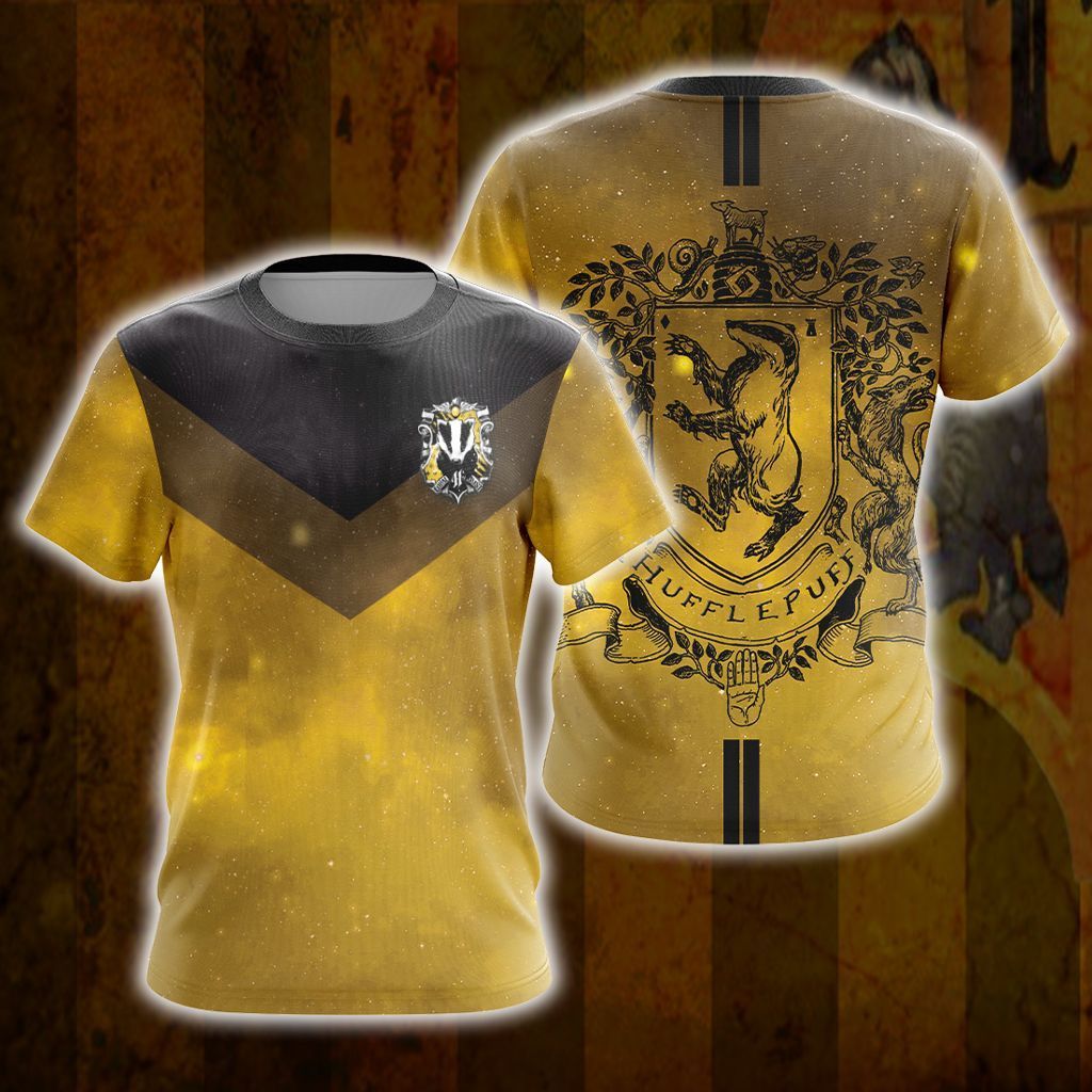 Harry Potter Hogwarts House Hufflepuff Unisex 3D T-shirt