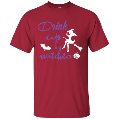 Halloween T-shirt Drink Up Witches T-shirt Cardinal