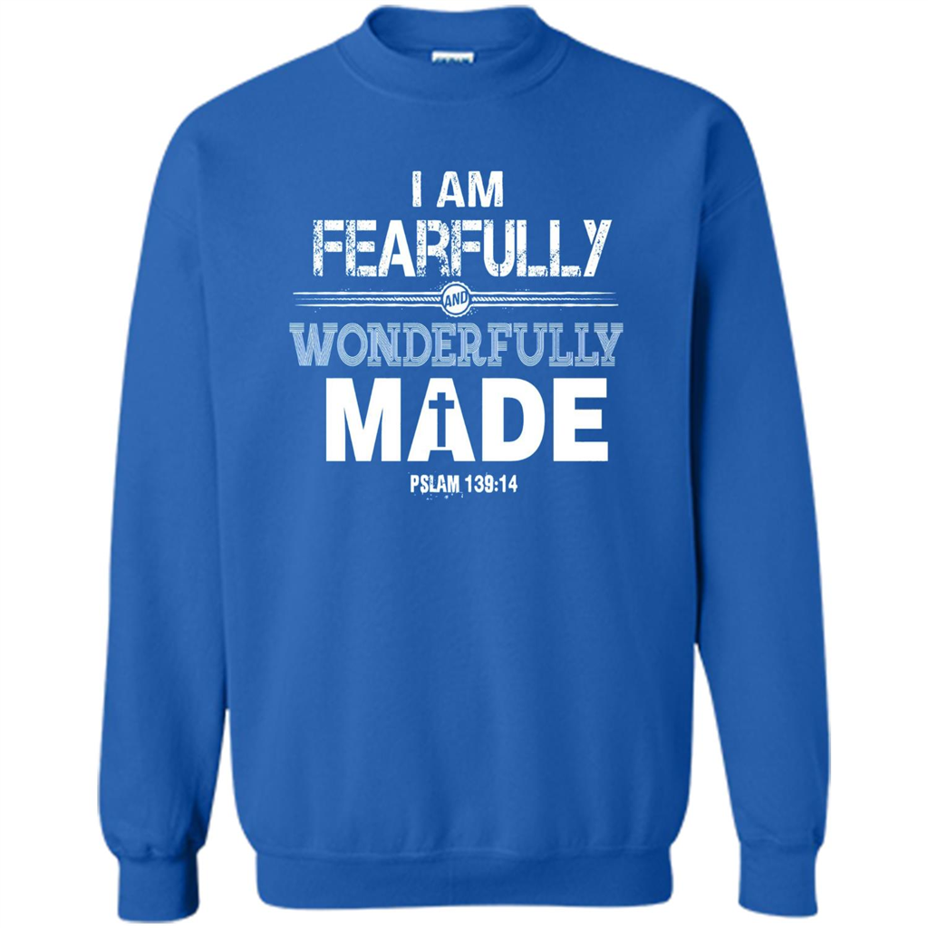 Christian T-shirt I Am Fearfully And Wonderfully Made Royal