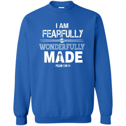 Christian T-shirt I Am Fearfully And Wonderfully Made Royal