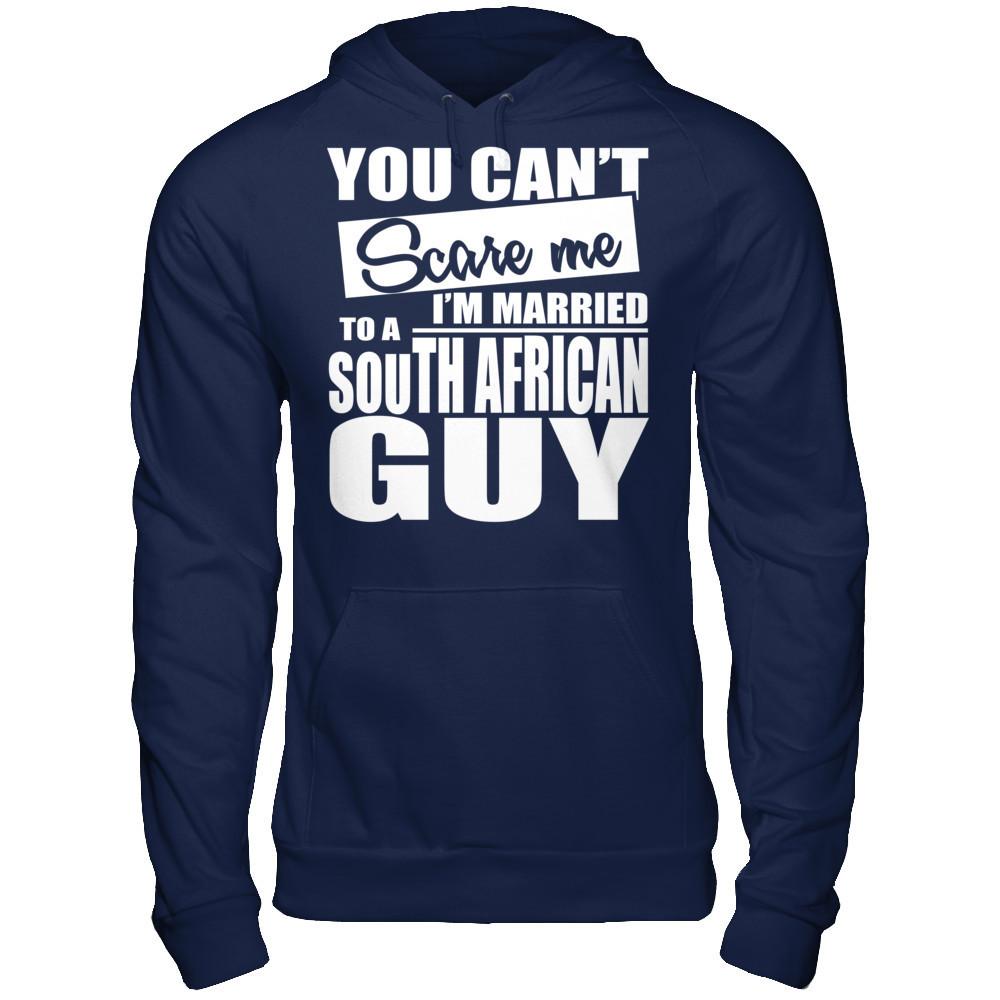 You Can't Scare Me I'm Married To A South African Guy Gildan - Pullover Hoodie Navy