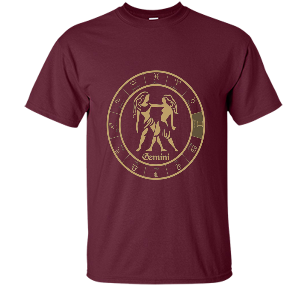 Gemini T-Shirt shirt Maroon