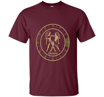 Gemini T-Shirt shirt Maroon