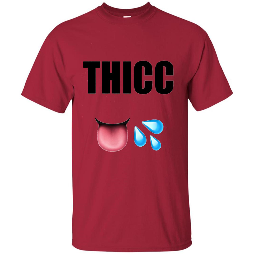 THICC Funny Gym Squat T-shirt Cardinal